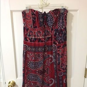 Strapless bandana dress